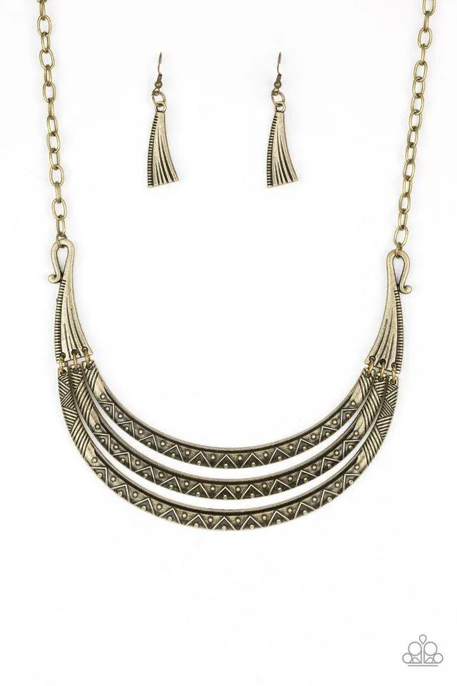 Paparazzi Necklace ~ Primal Princess - Brass
