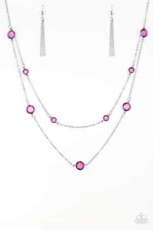 Paparazzi Necklace ~ Raise Your Glass - Purple