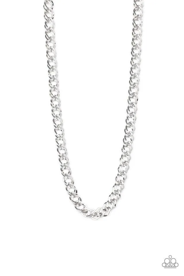 Paparazzi Necklace ~ Undefeated - Silver