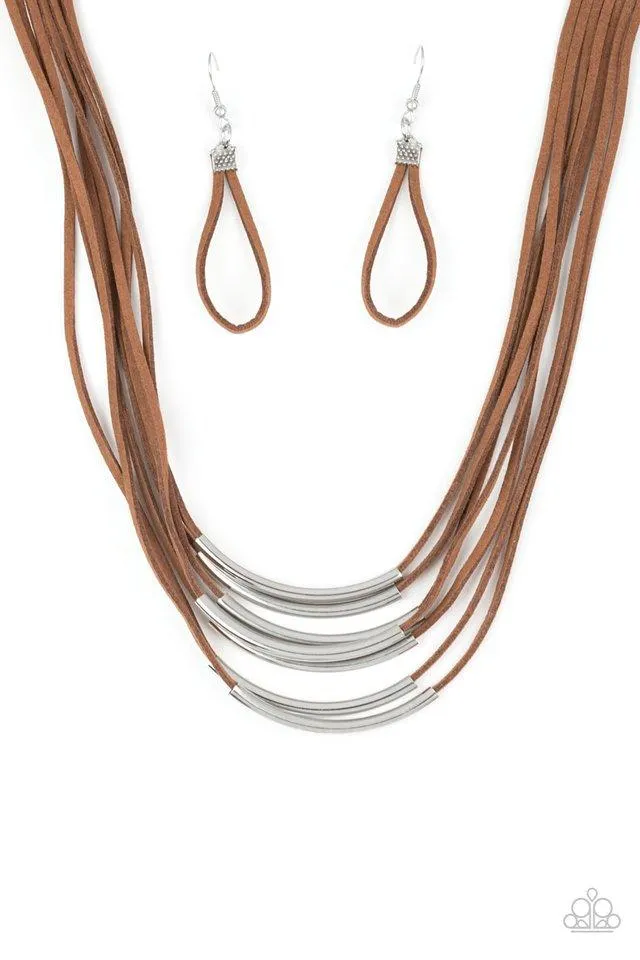 Paparazzi Necklace ~ Walk The WALKABOUT - Brown