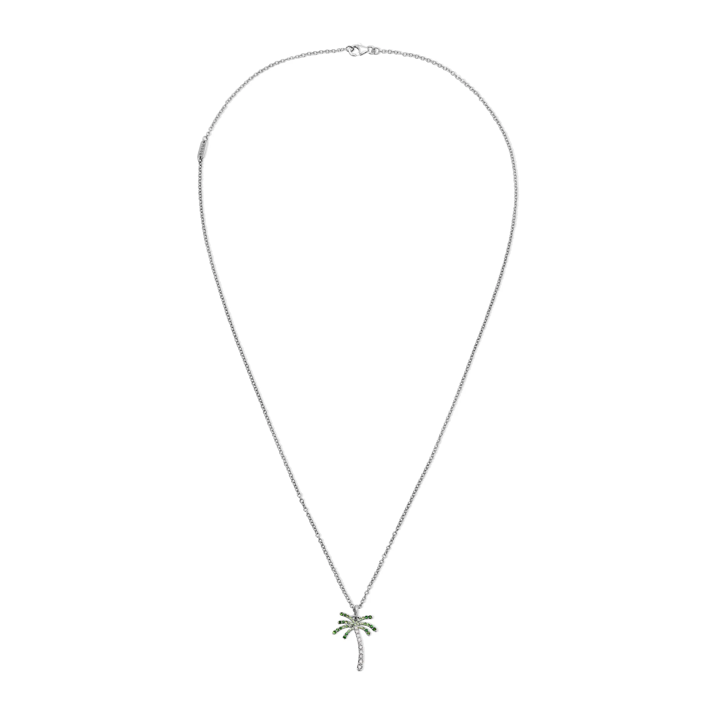 Paradisa Necklace | Pave Detail Tsavorite I White Gold