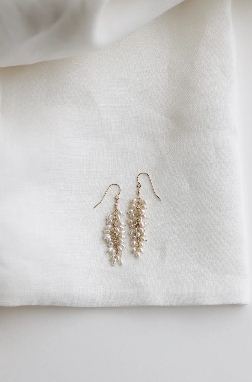 Pearl Cluster Earrings