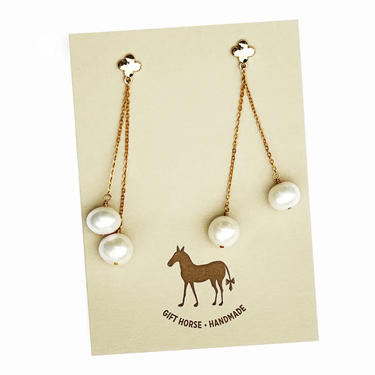 Pearls on a gold chain