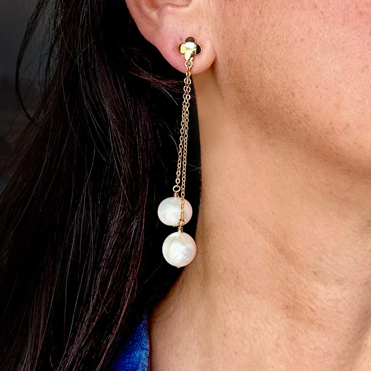 Pearls on a gold chain