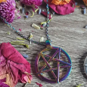 Pentagram Rainbow Necklace