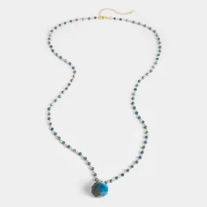 Phoebe Necklace: Blue
