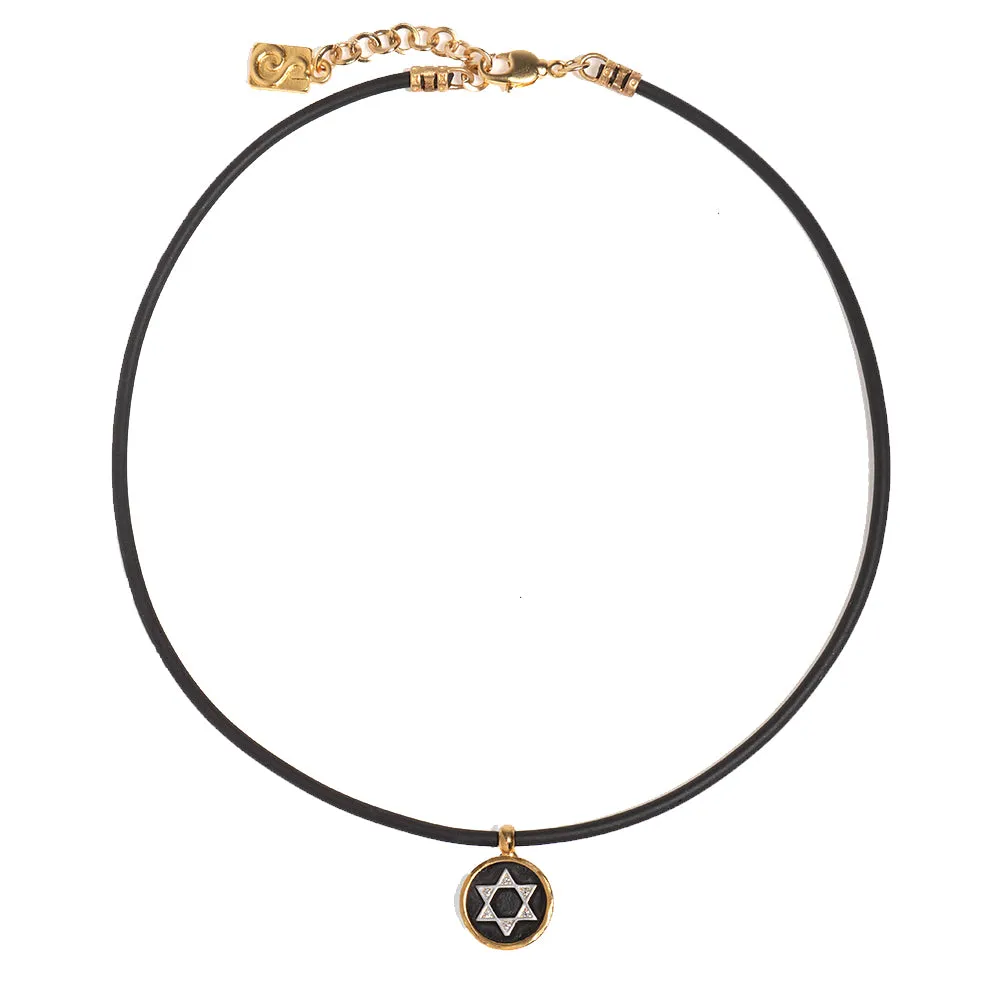 "Star of David" Crystal Silicone Necklace