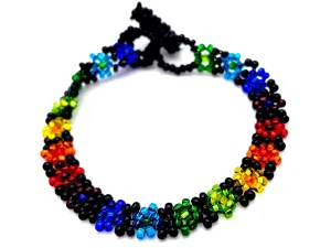 Rainbow Daisy Flower Bracelet