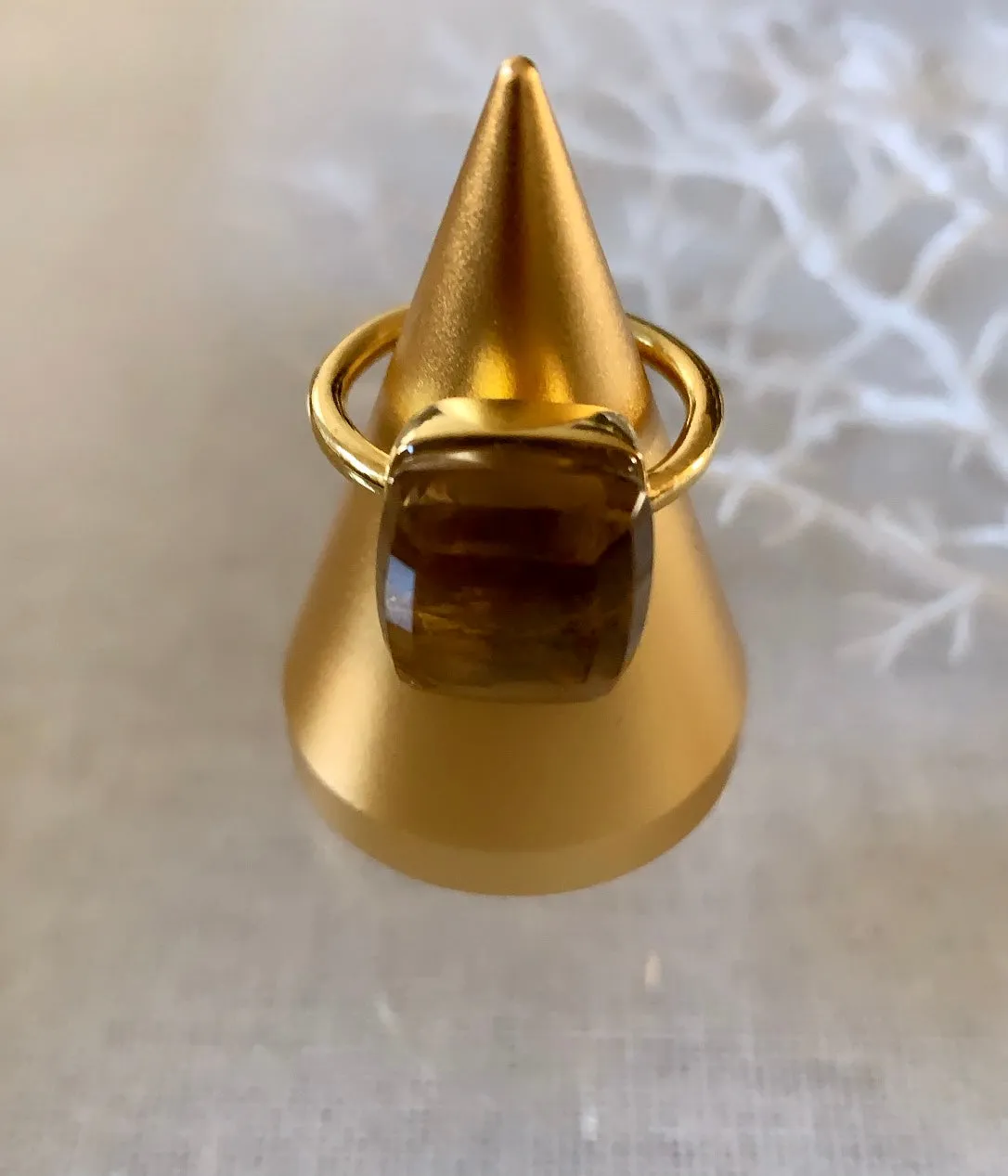 Ring with Smoky Quartz - Light