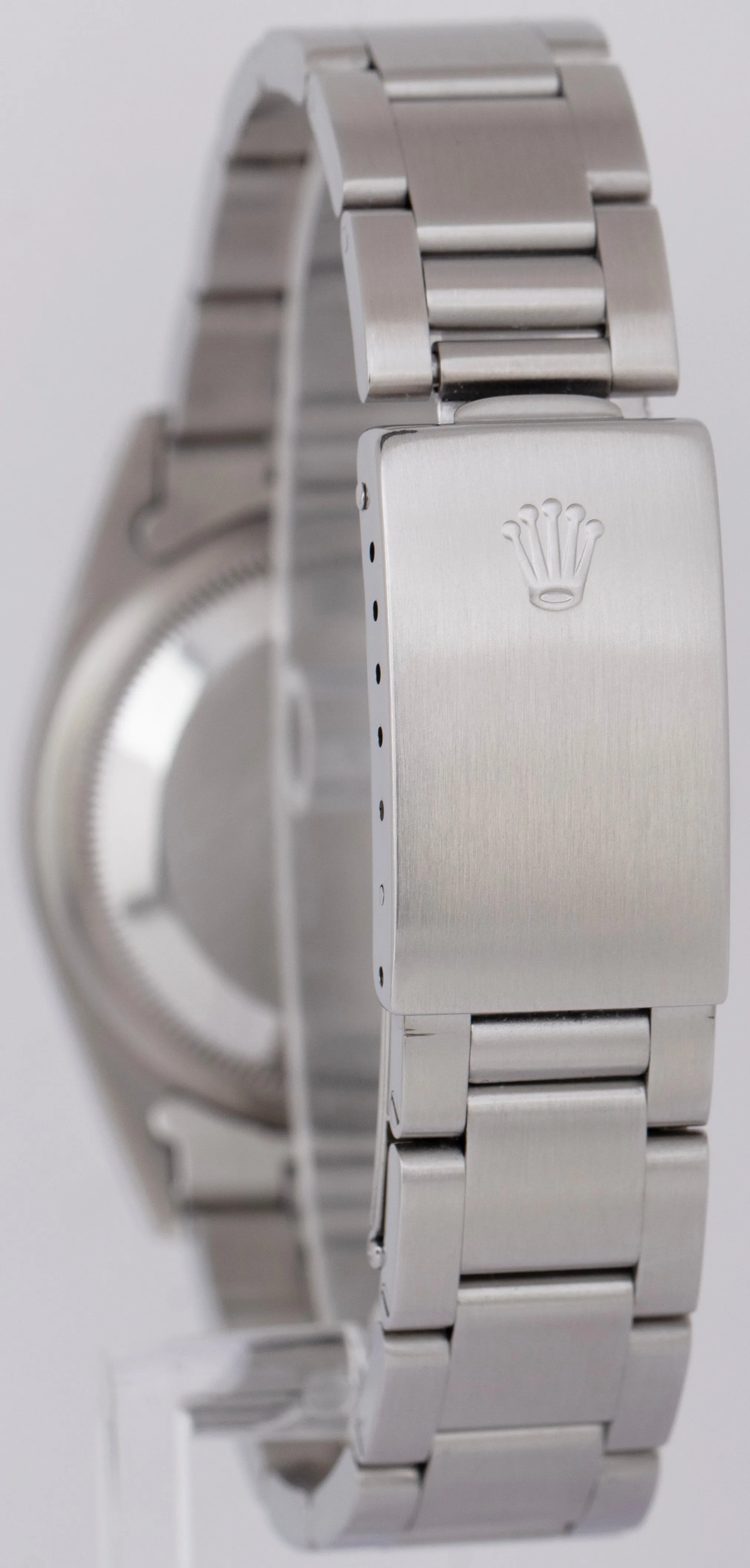 Rolex DateJust Silver 36mm ENGINE TURNED Stainless Steel Oyster Watch 16220