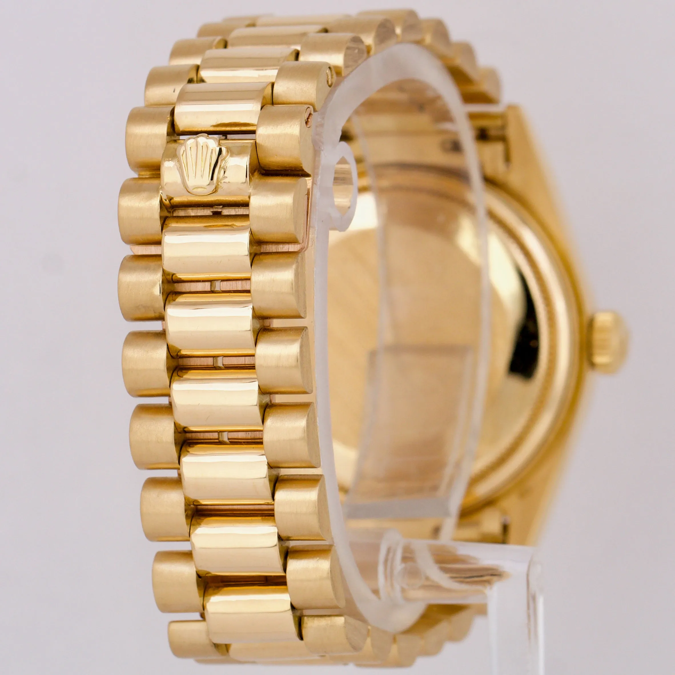 Rolex Day-Date President 36mm CHAMPAGNE 18K Yellow Gold Fluted Watch 18038