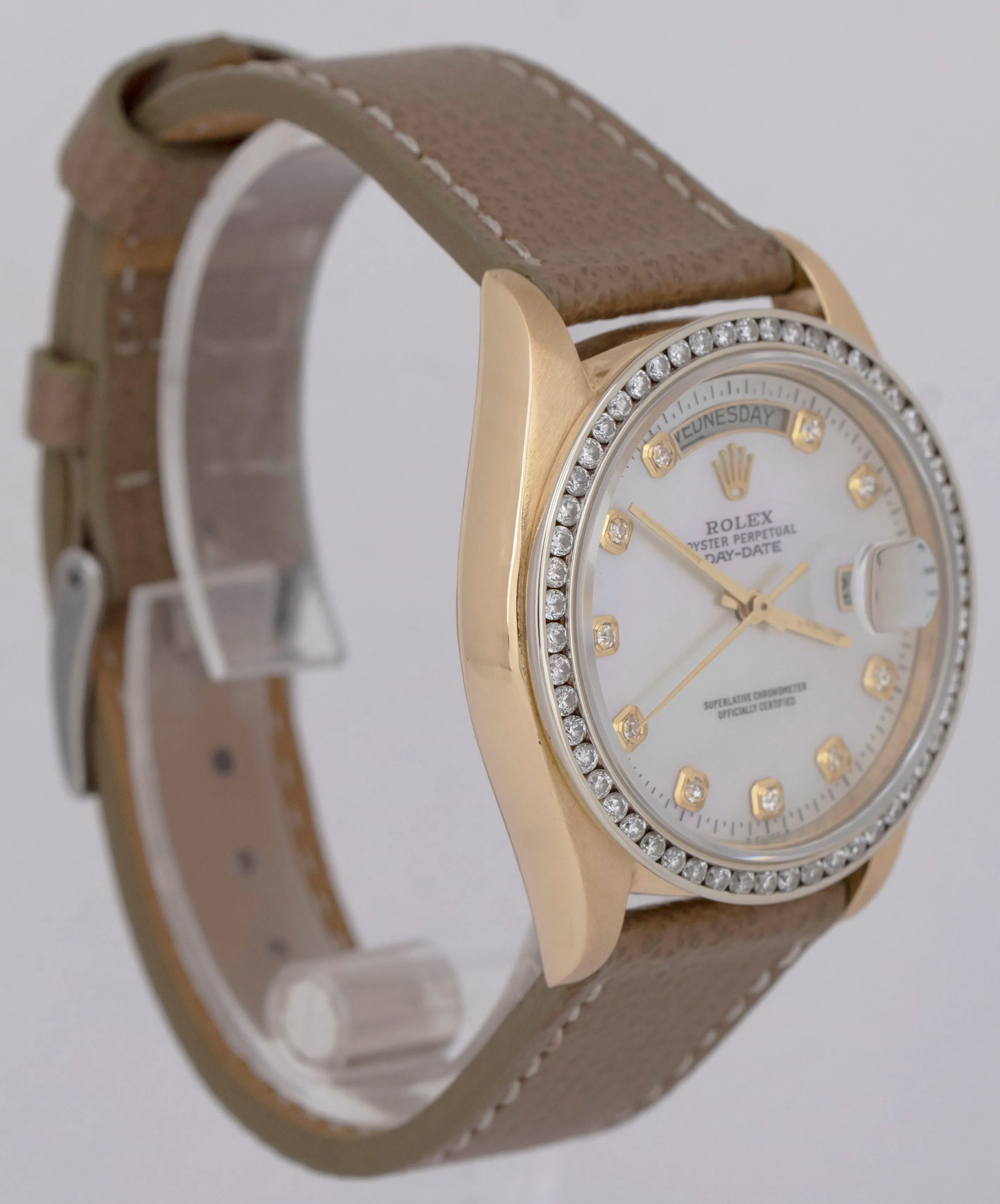 Rolex Day-Date President DIAMOND MOP 36mm 18K Yellow Gold Watch Strap 18038