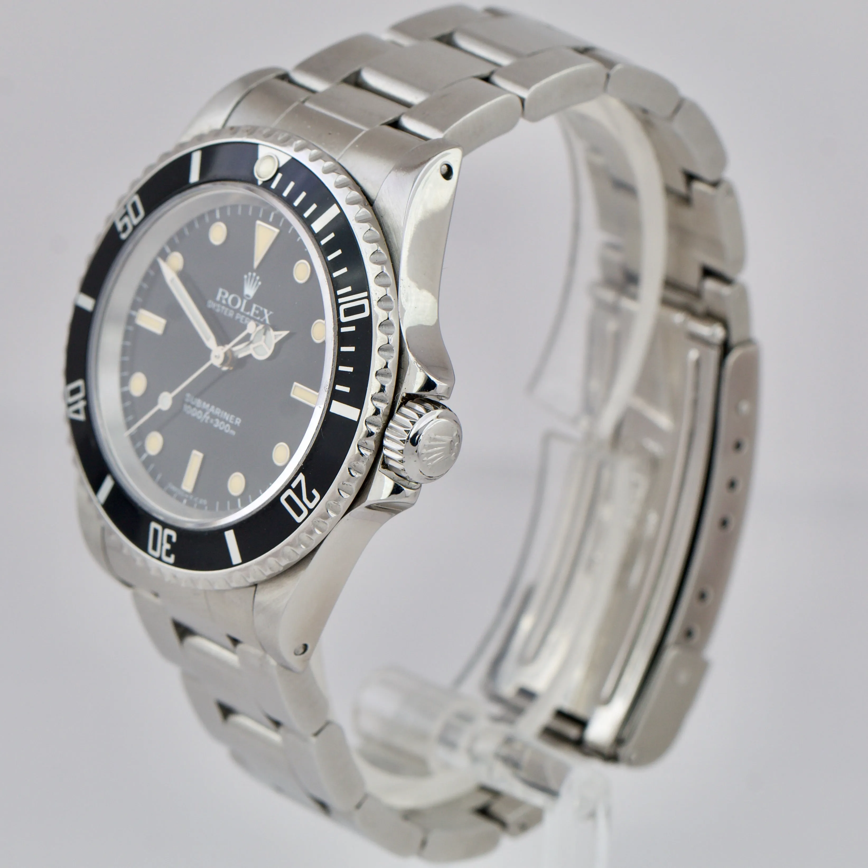 Rolex Submariner Black No-Date Patina Stainless Steel Automatic 14060 40mm Watch