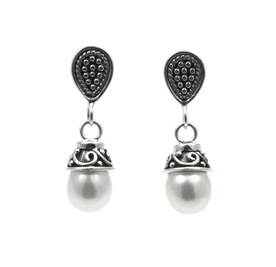 SANUR Freshwater Pearl Post drop Earrings