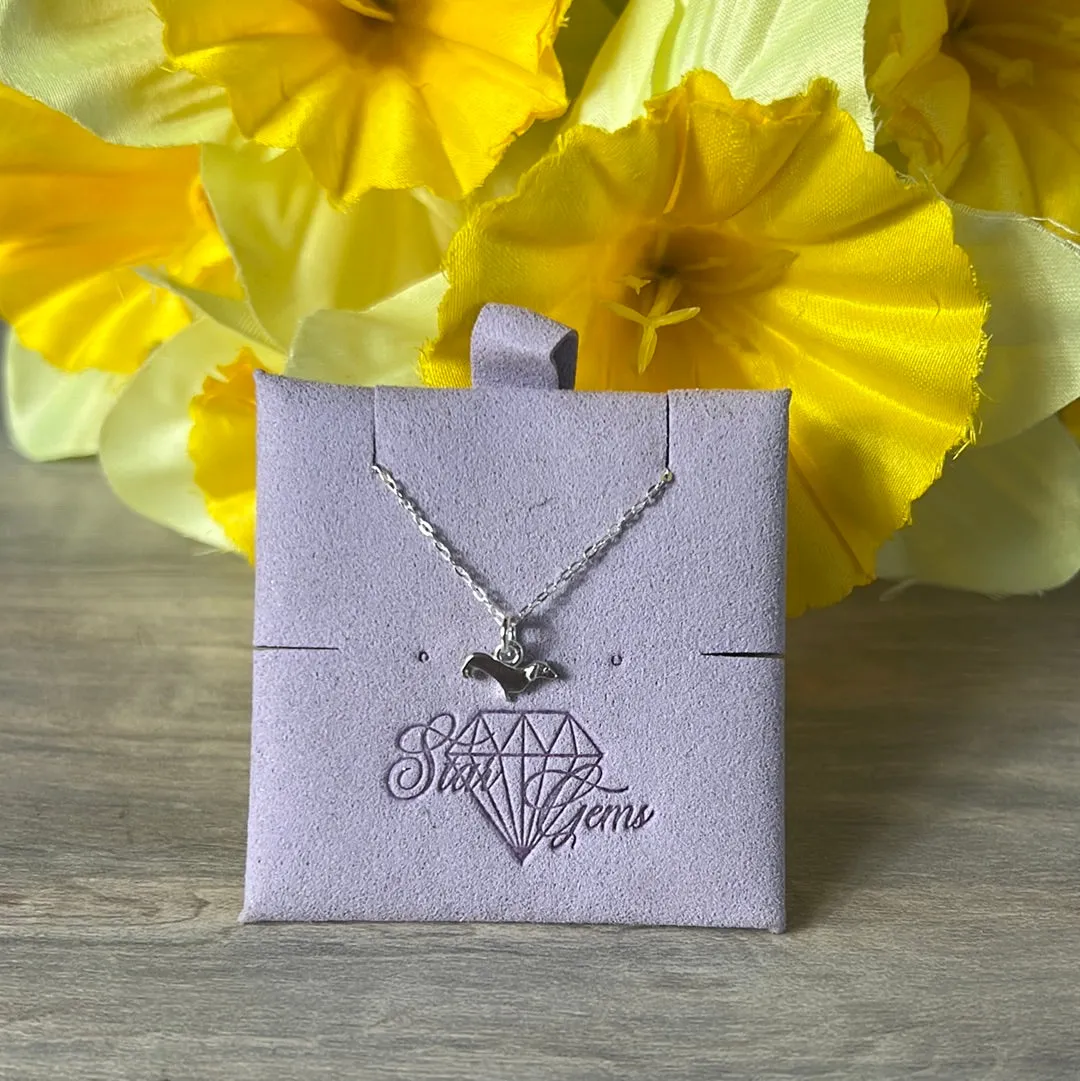 Sausage Dog 925 Sterling Silver Pendant Charm