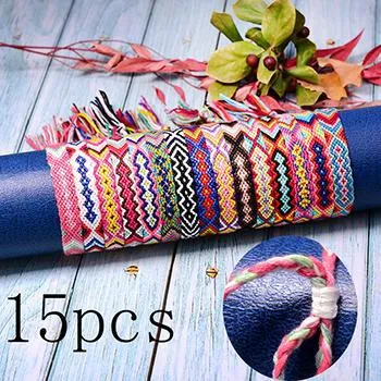 Save Ocean Animals Jewelry | Friendship Bracelet Braided Boho 15 PC SET