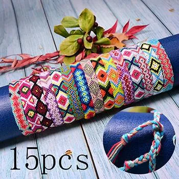 Save Ocean Animals Jewelry | Friendship Bracelet Braided Boho 15 PC SET