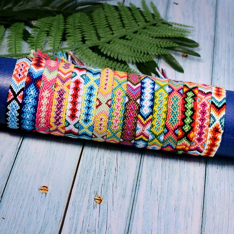 Save Ocean Animals Jewelry | Friendship Bracelet Braided Boho 15 PC SET