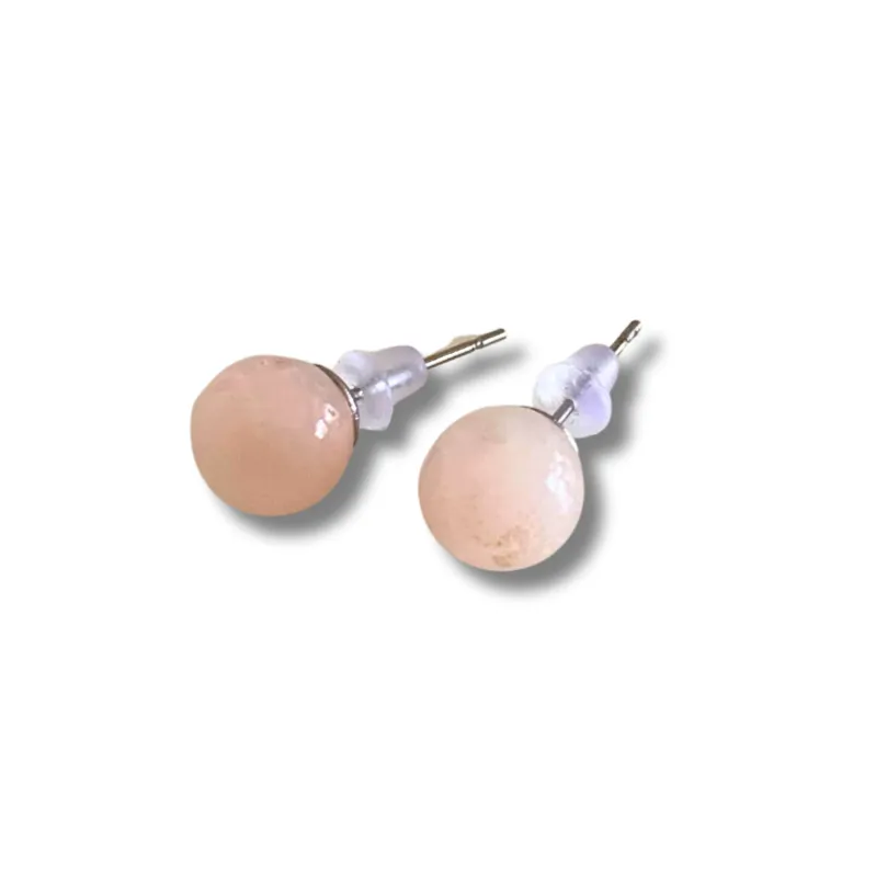 Semi-Precious Stone Studs Carded Earrings - Thailand