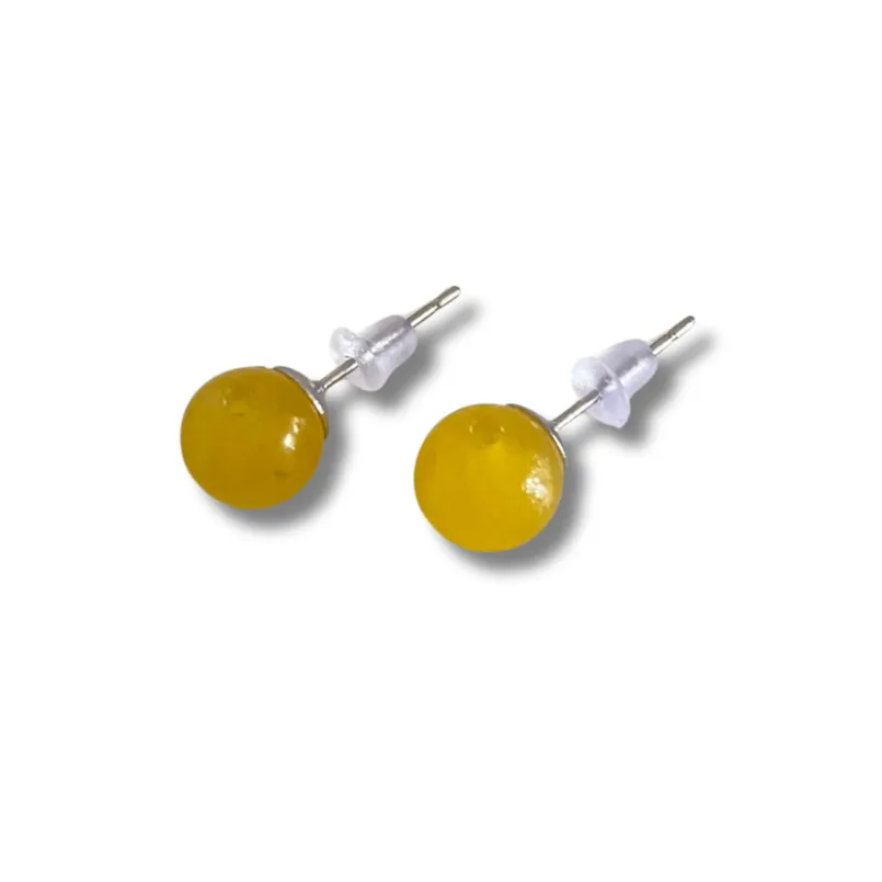 Semi-Precious Stone Studs Carded Earrings - Thailand