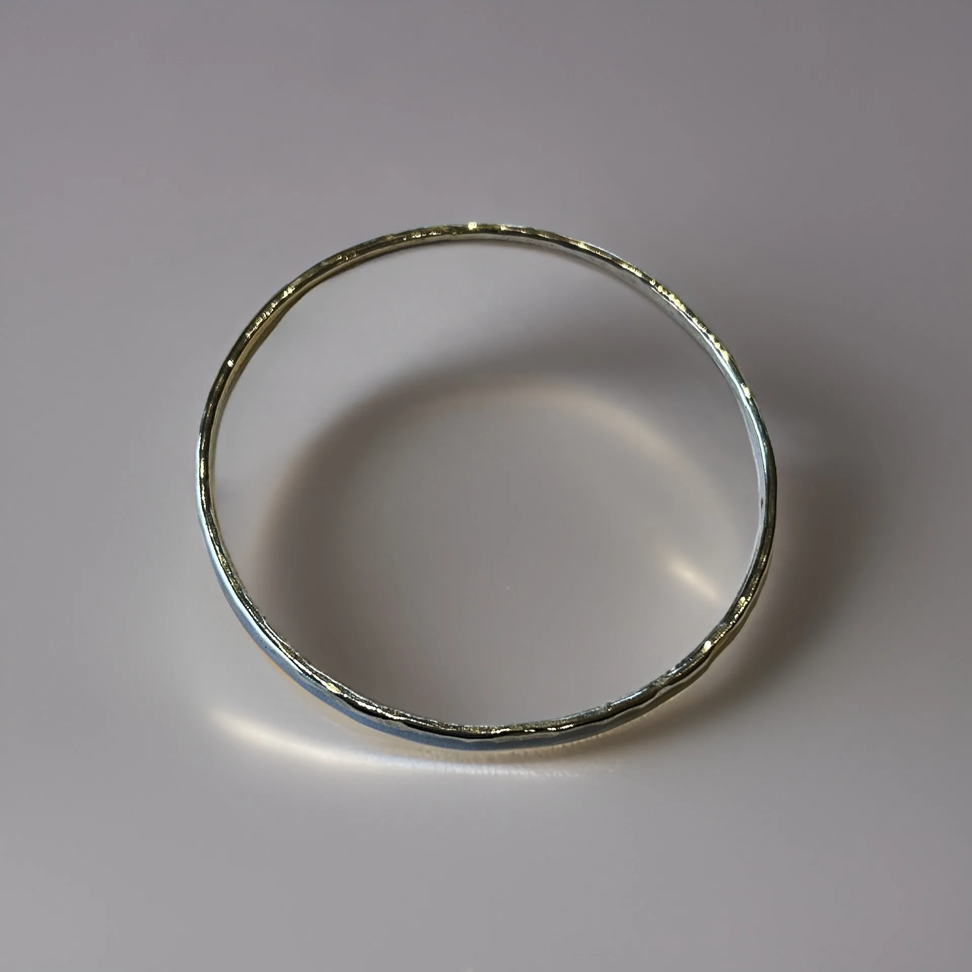Silver Hammered Bangle