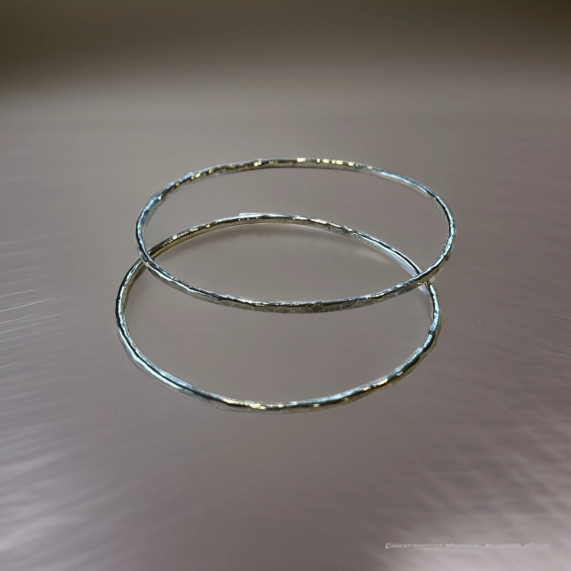 Silver Hammered Bangle