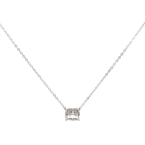 Silver Stone Necklace –