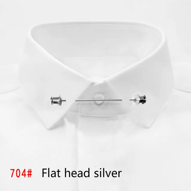 Simple Personality Gold Color Pins Brooches Metal Chain Tassel Shirt Collar Lapel Pin