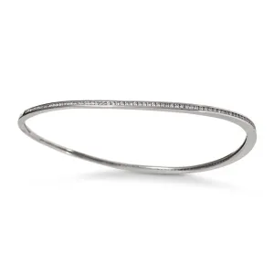 Slice Bangle in White Gold With Diamonds