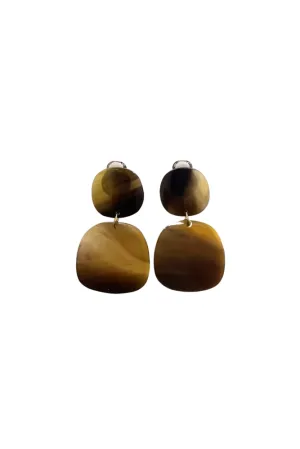 Smokey Chocolate Clip On Earrings
