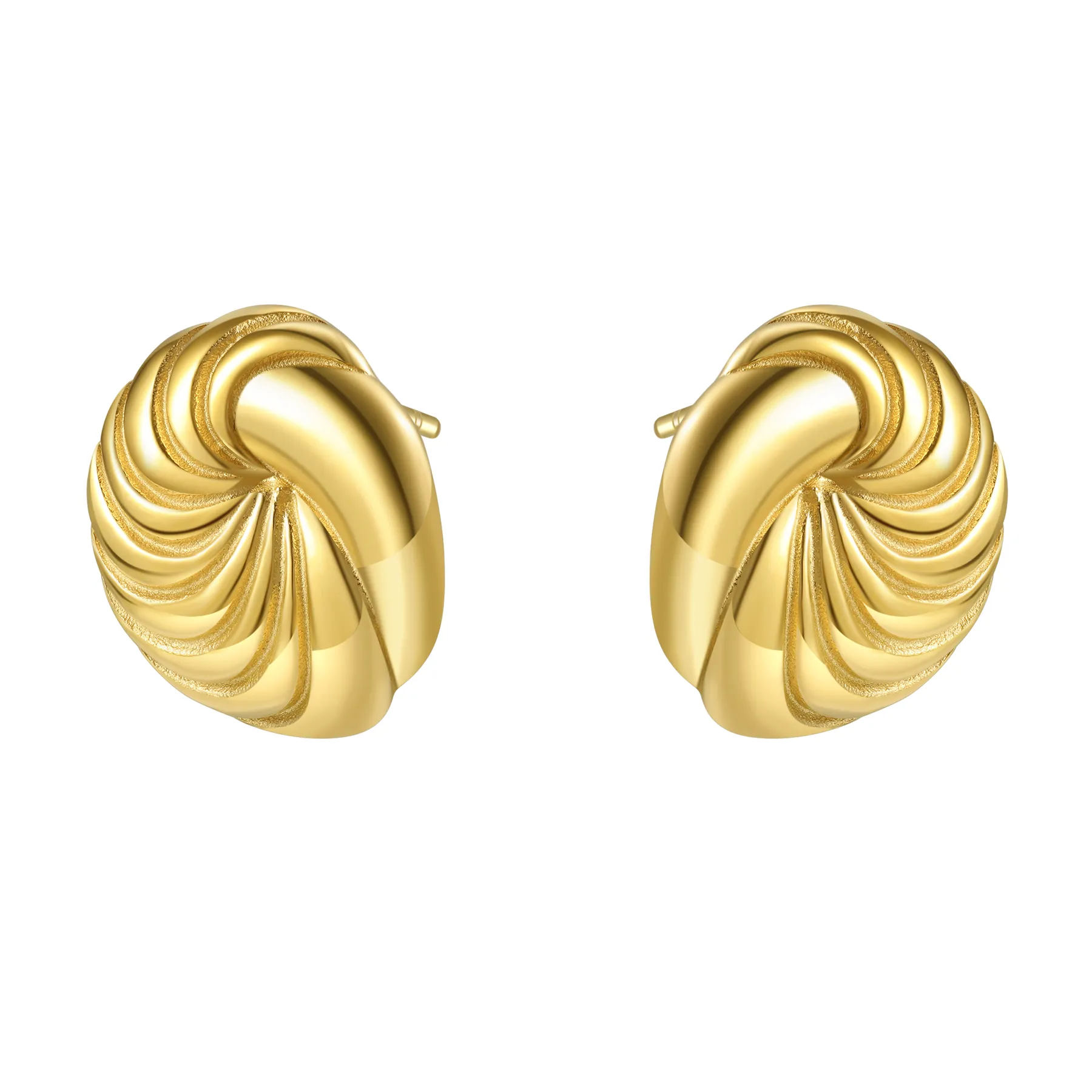 Spiral Oversized Stud Earrings Waterproof