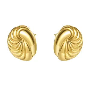 Spiral Oversized Stud Earrings Waterproof