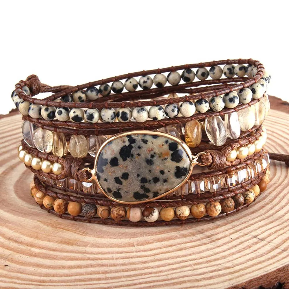Spirit Gems Multi-strand Beaded Charm Bracelets