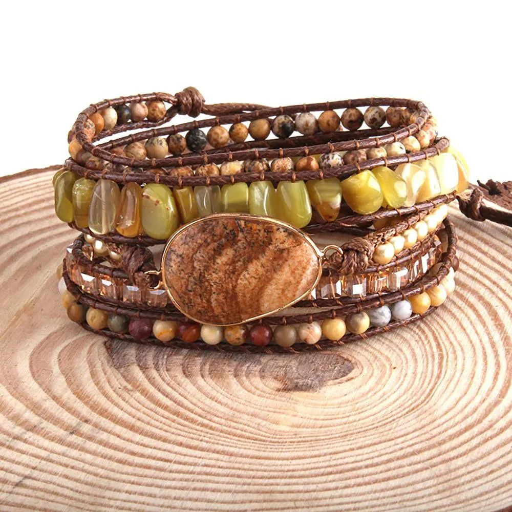Spirit Gems Multi-strand Beaded Charm Bracelets