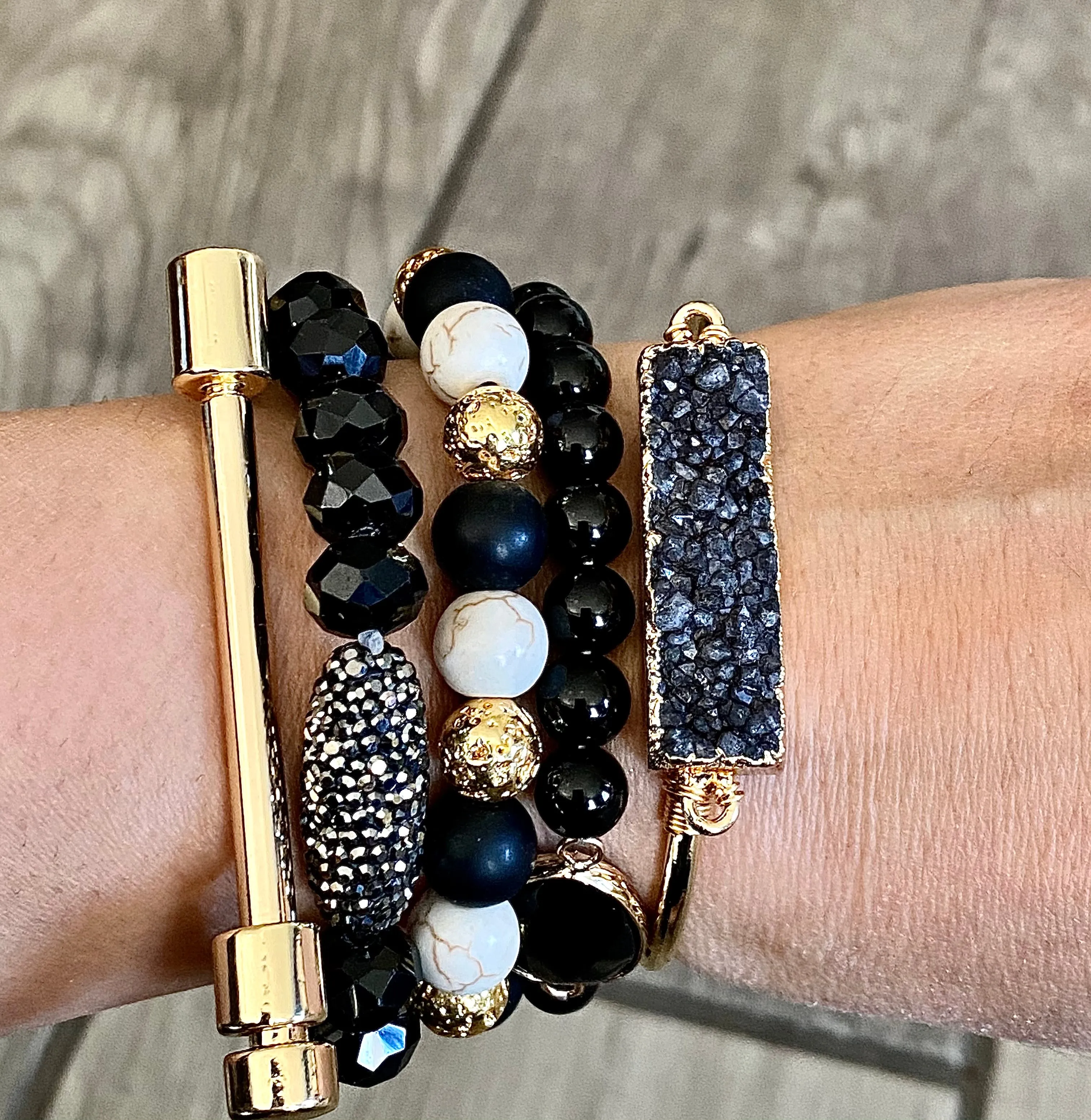 Stackable Gold Beaded Bohemian Bracelet