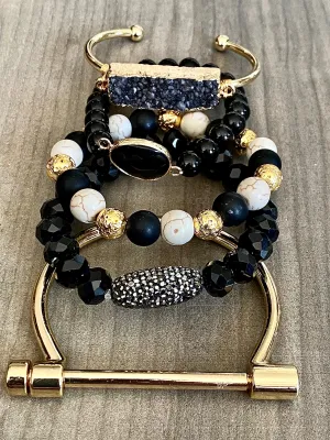 Stackable Gold Beaded Bohemian Bracelet