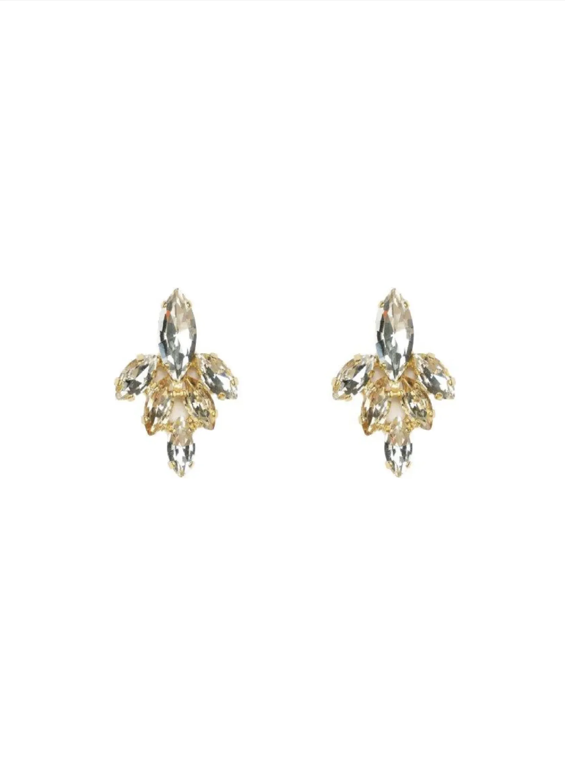 Stella Cluster Earrings - Crystal