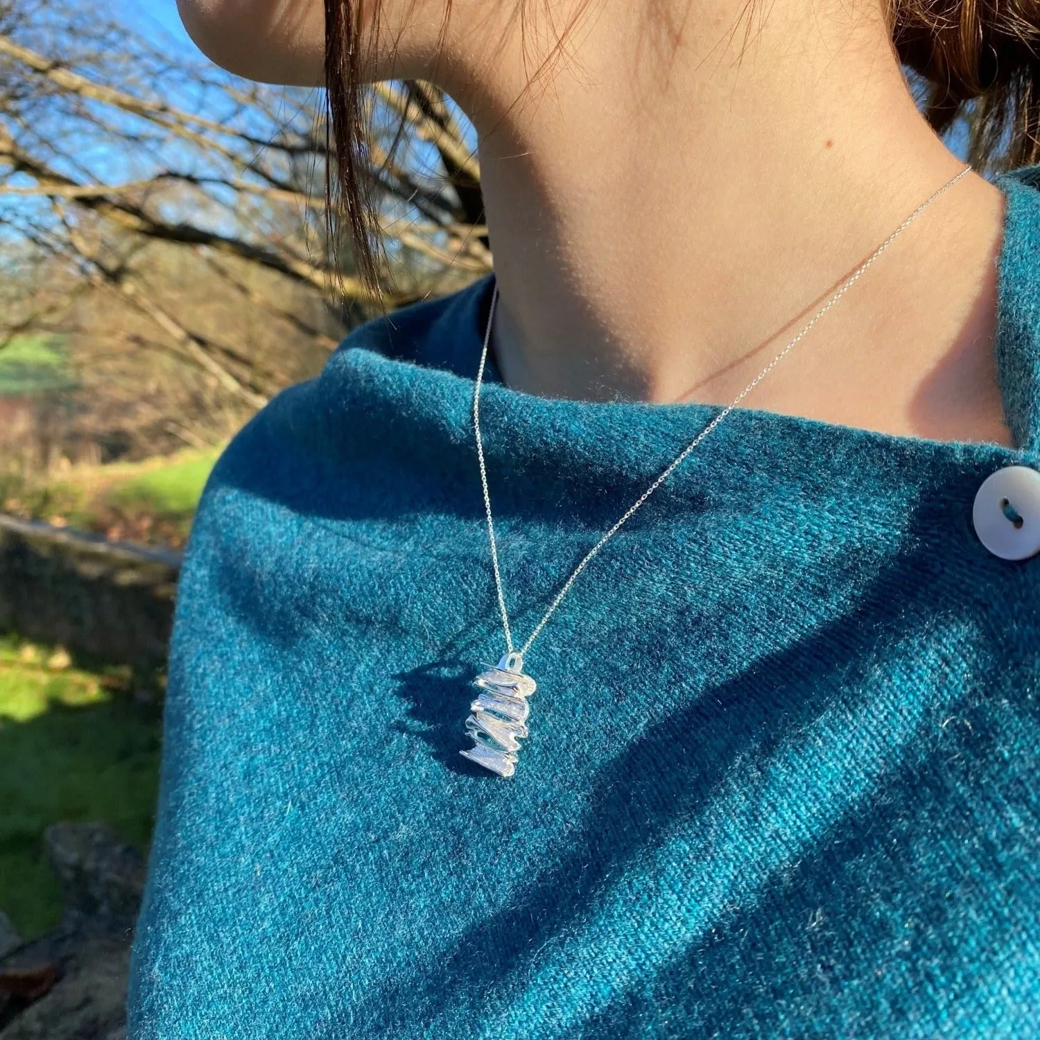 Sterling Silver Flakiest Pendant