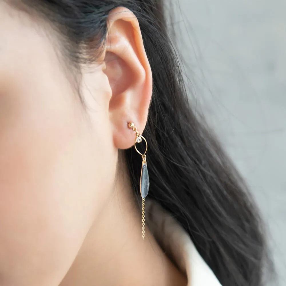 Stick and Chain Drop Earrings