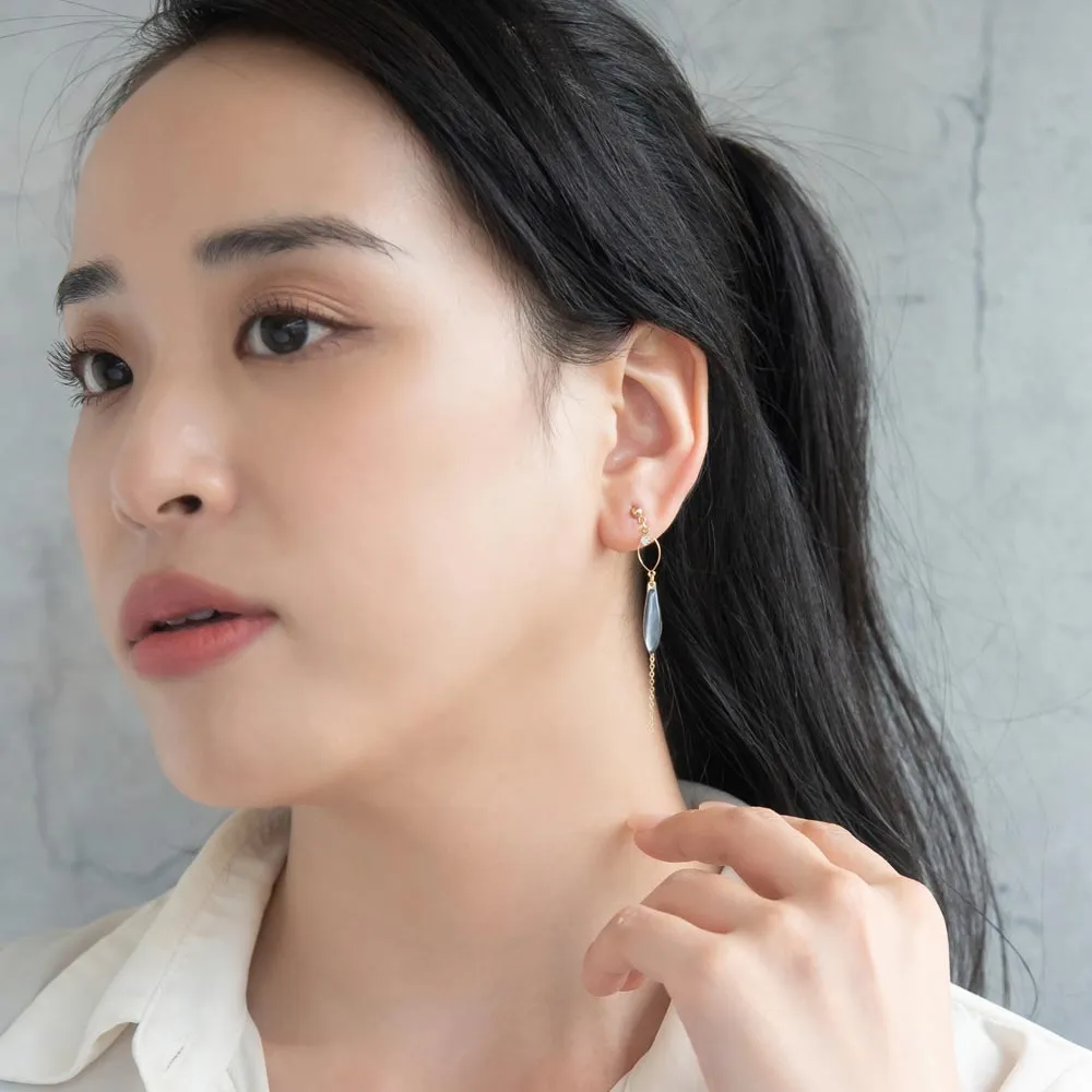 Stick and Chain Drop Earrings
