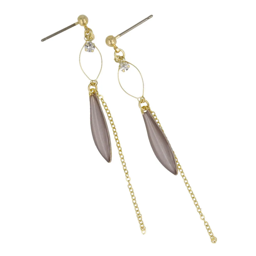 Stick and Chain Drop Earrings