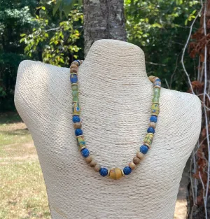 Stunning African Sandcast Beaded Necklace