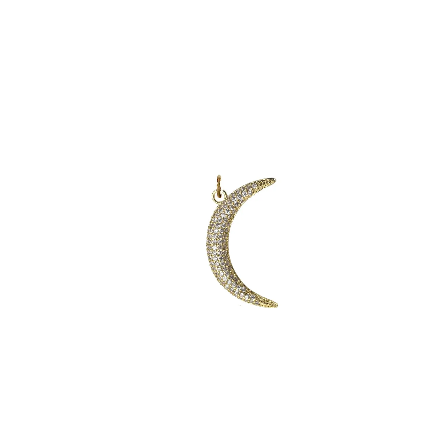 Stunning Pave Moon Charm / Pendant