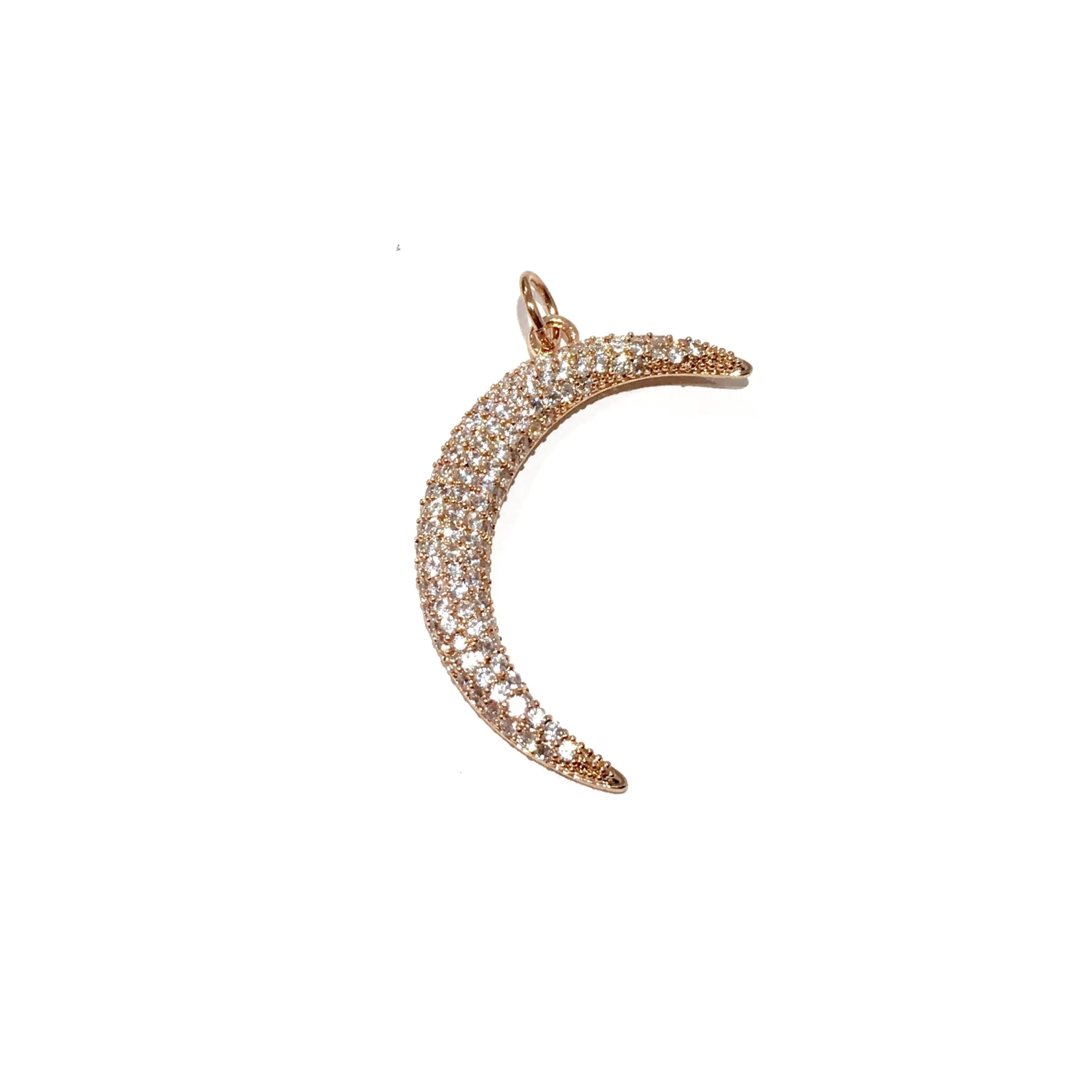 Stunning Pave Moon Charm / Pendant