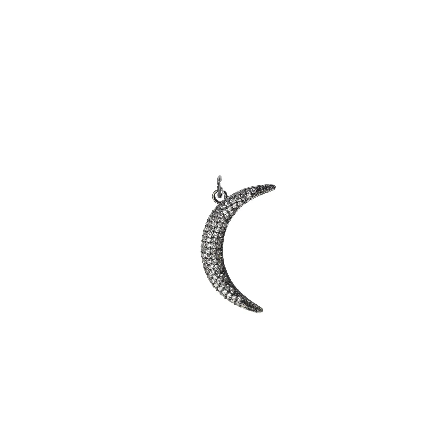 Stunning Pave Moon Charm / Pendant