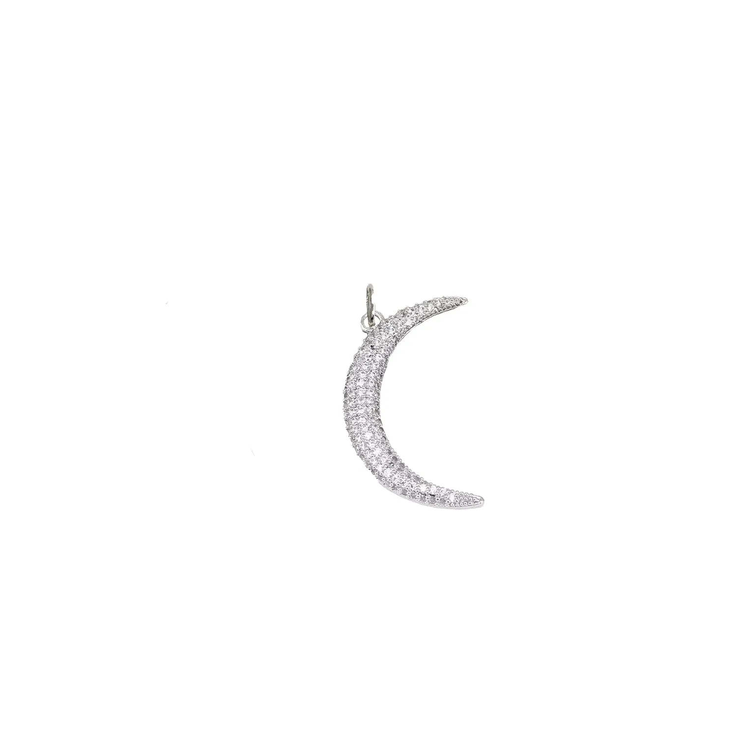 Stunning Pave Moon Charm / Pendant
