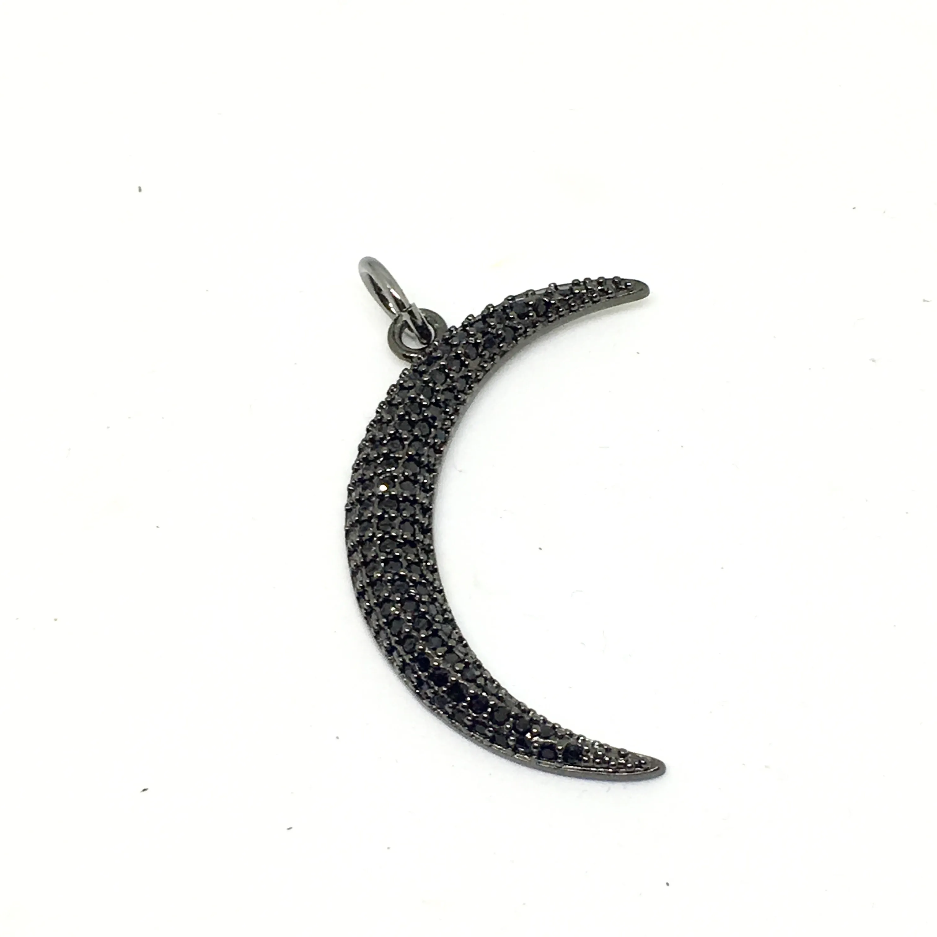 Stunning Pave Moon Charm / Pendant