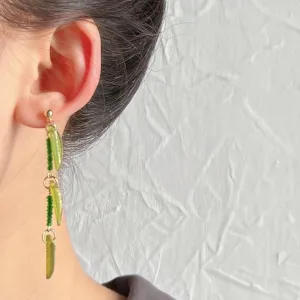 Summer Mori Style Fresh Leaves Earrings