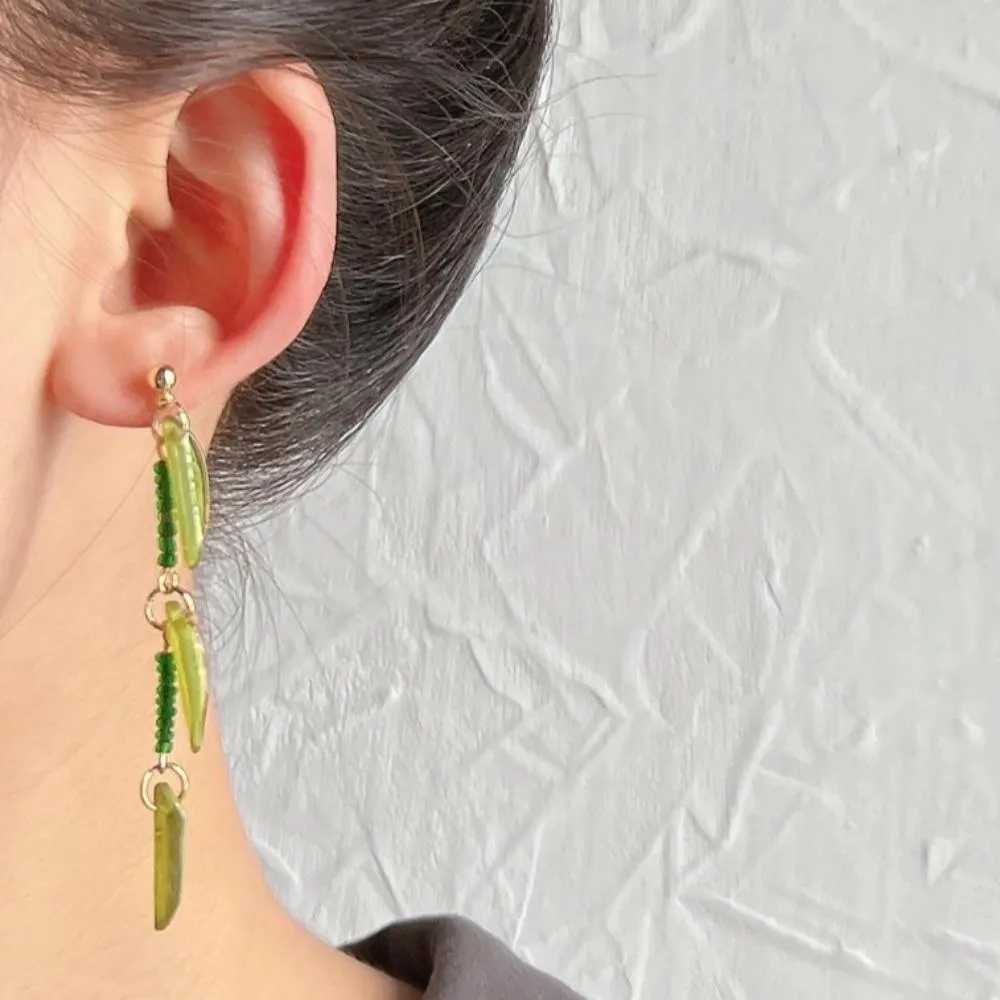 Summer Mori Style Fresh Leaves Earrings