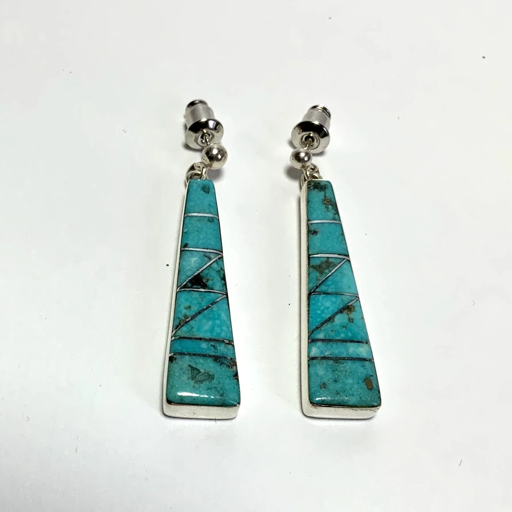 Temple of the King Kingman Turquoise Inlay Earrings